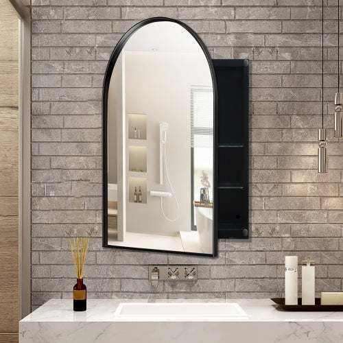 Arched Mirrored Wall Cabinet