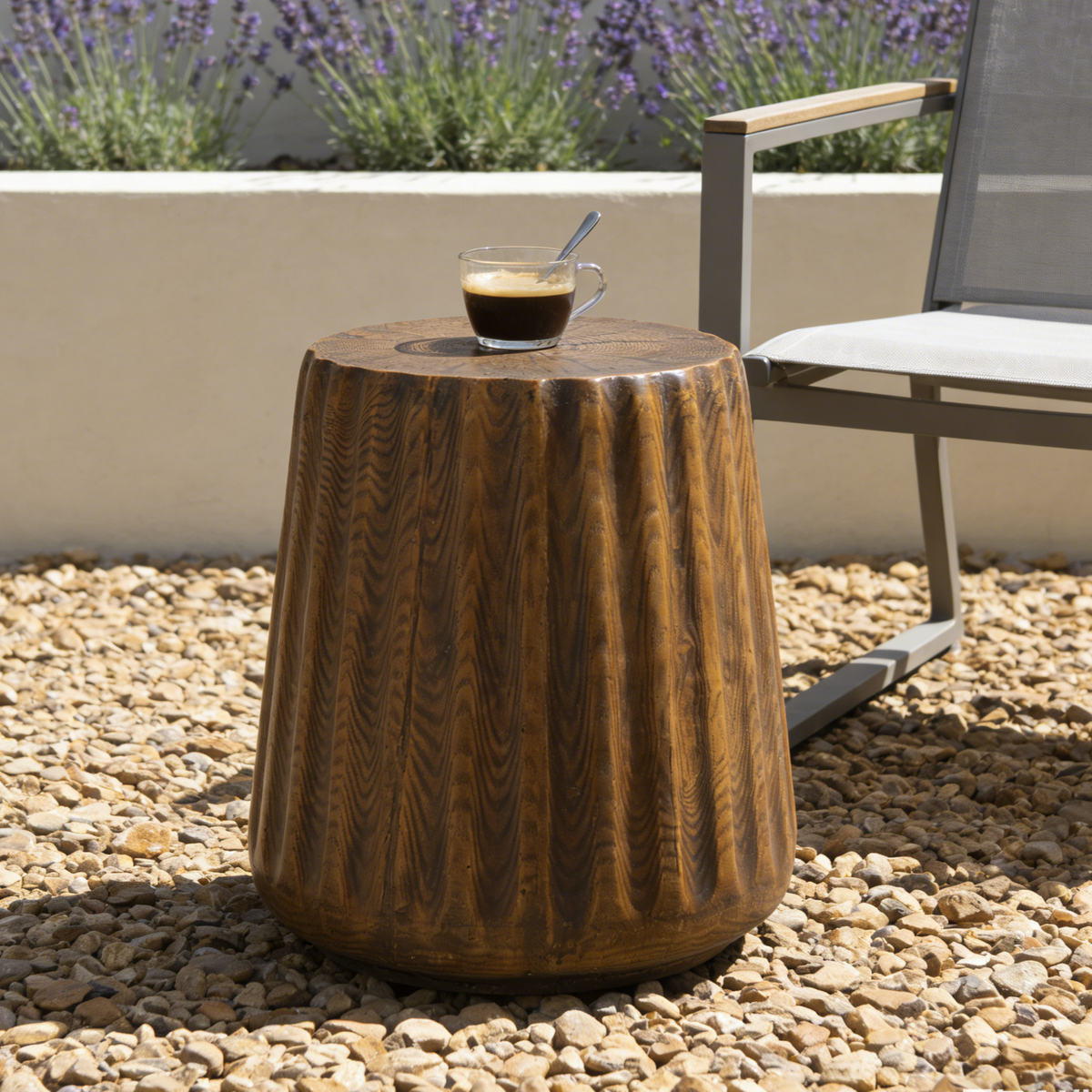 Tree-Stump-Style Side Table