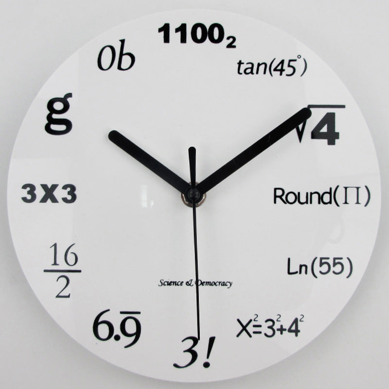 White Formula-Face Wall Clock