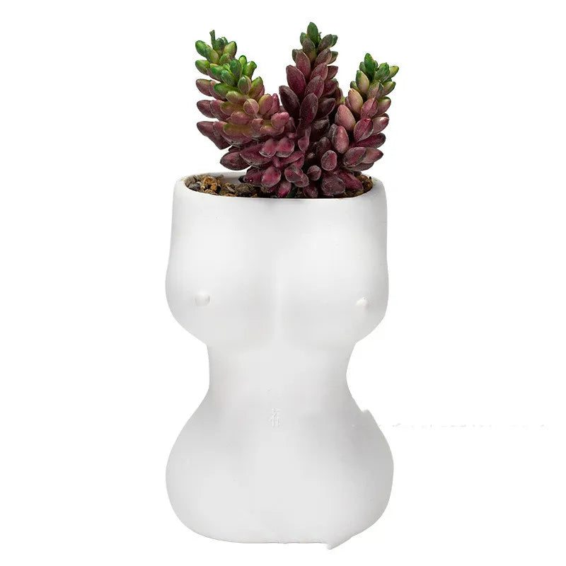 White Torso Planter