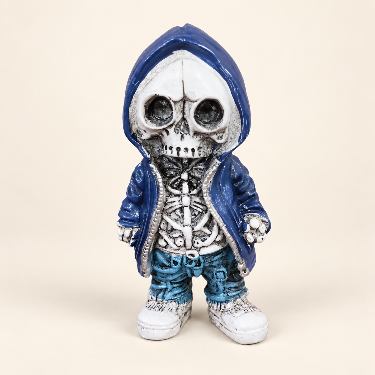 Blue-Hoodie Skeleton Ornament