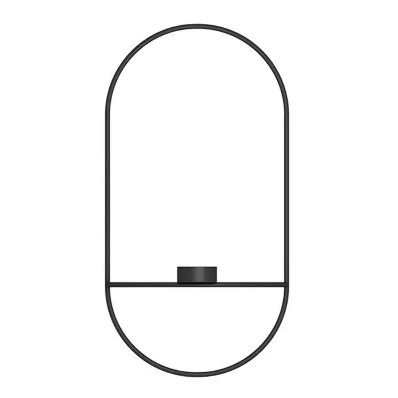 Black Oval Candle Frame