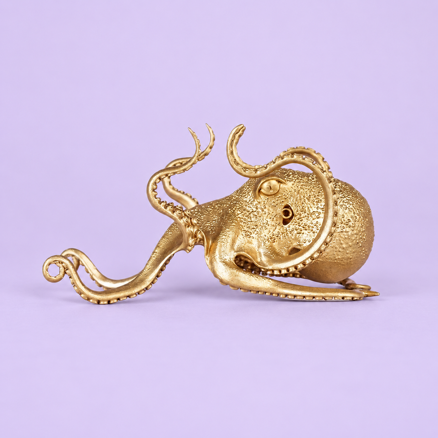 Gold-Colored Octopus Desk Stand