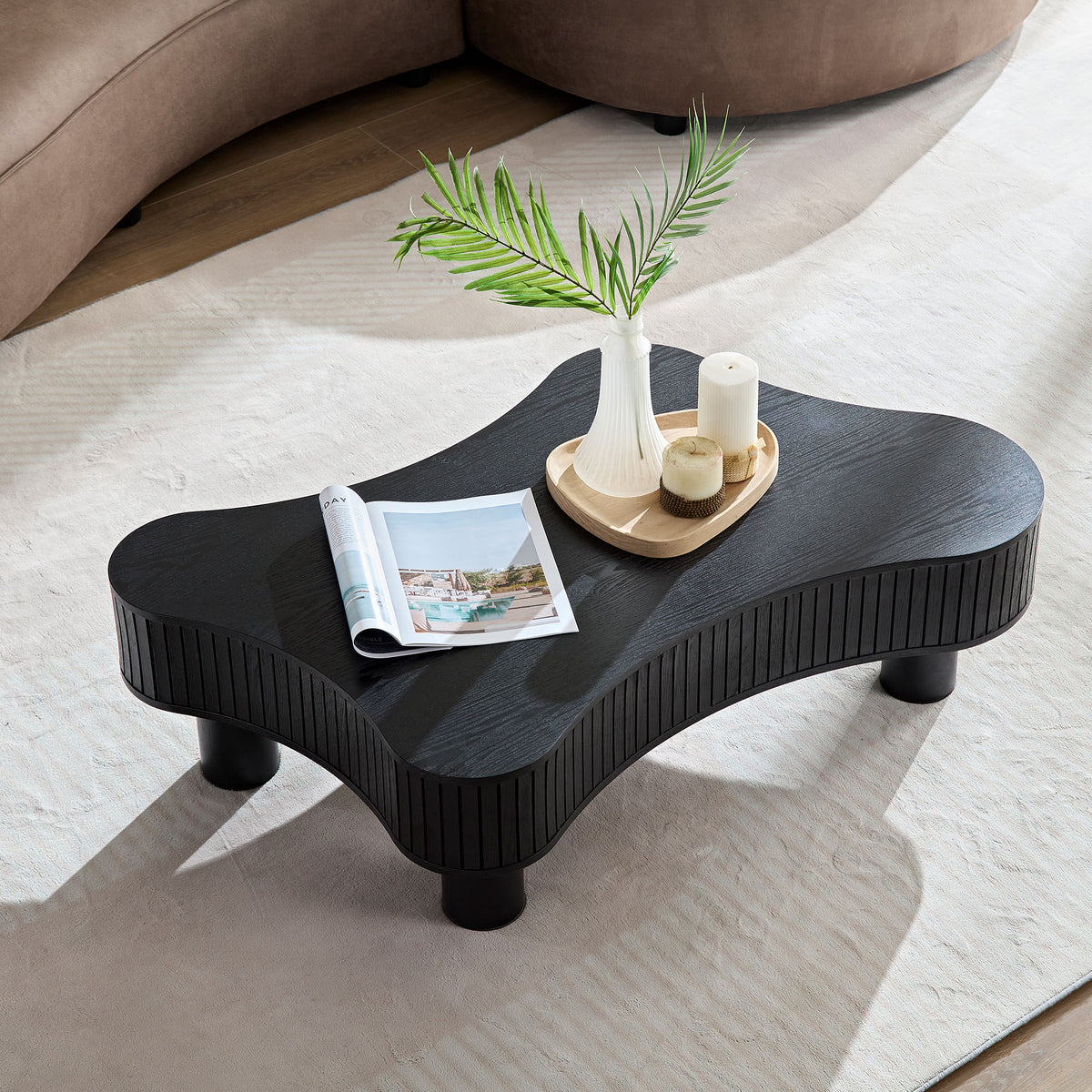 Irregular Fluted Coffee Table