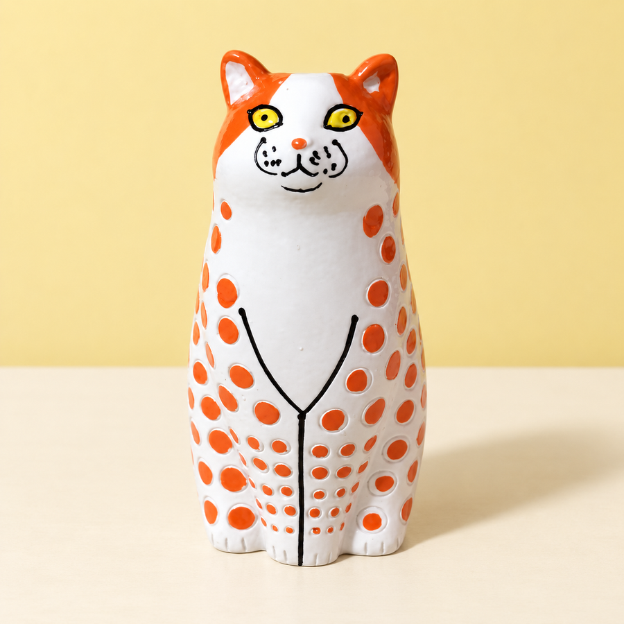 Spotted Cat Mini Vase