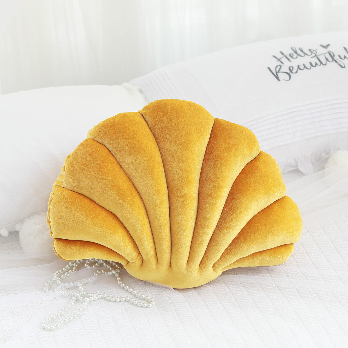 Yellow Shell Cushion