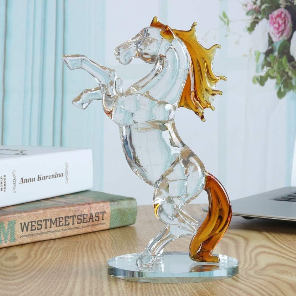 Standing Glass Horse Ornament