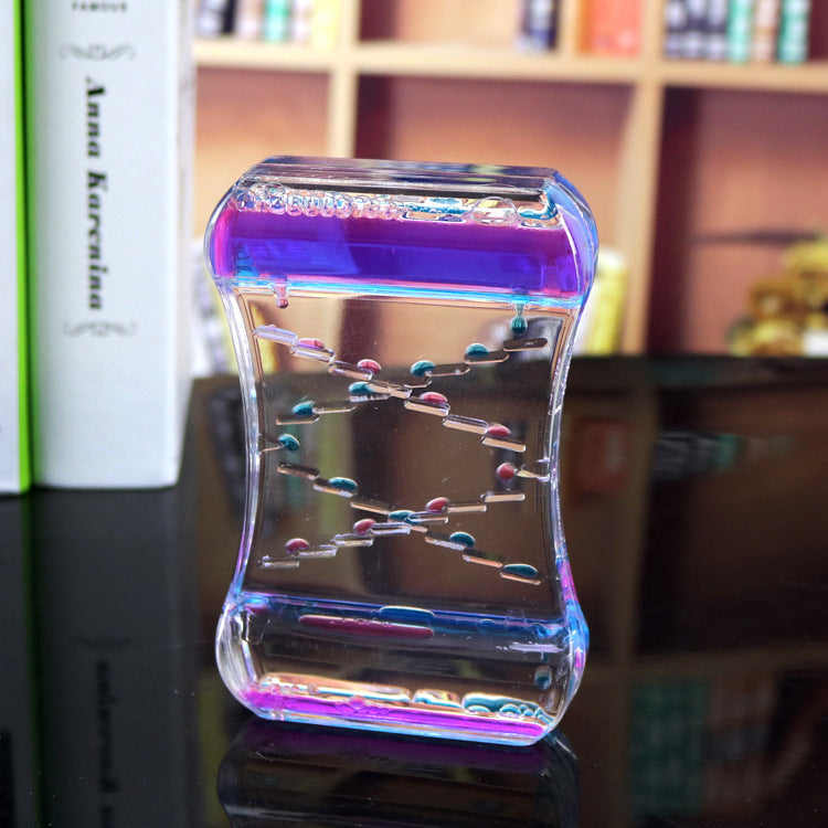 Blue-and-Pink Liquid Desk Ornament