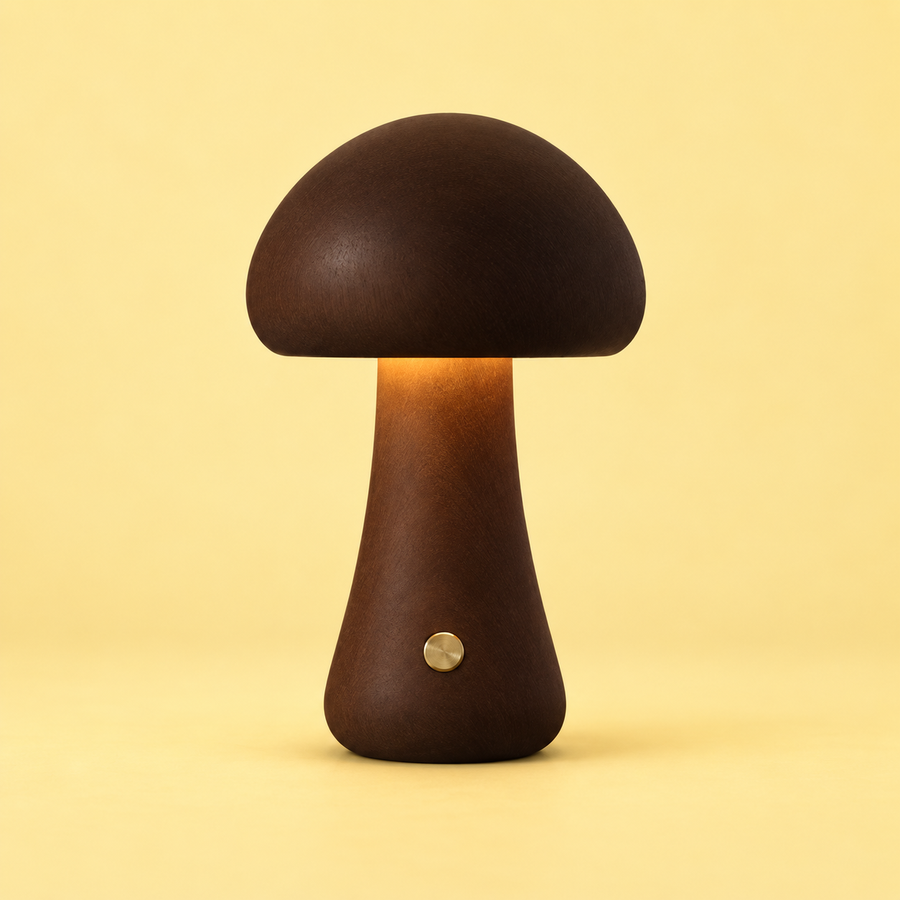 Wooden Mushroom Accent Light