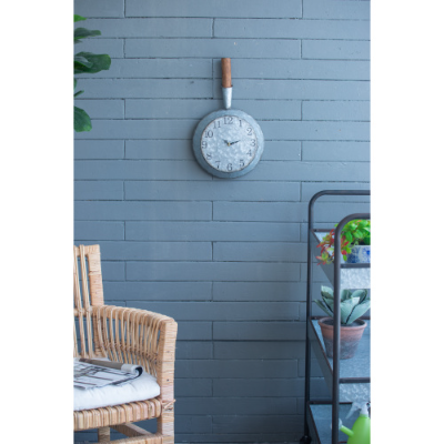 Gray Pan Wall Clock