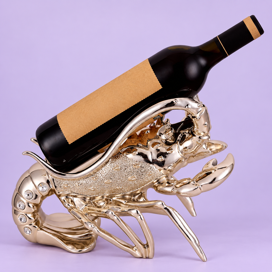 Rose-Gold Lobster Bottle Rack