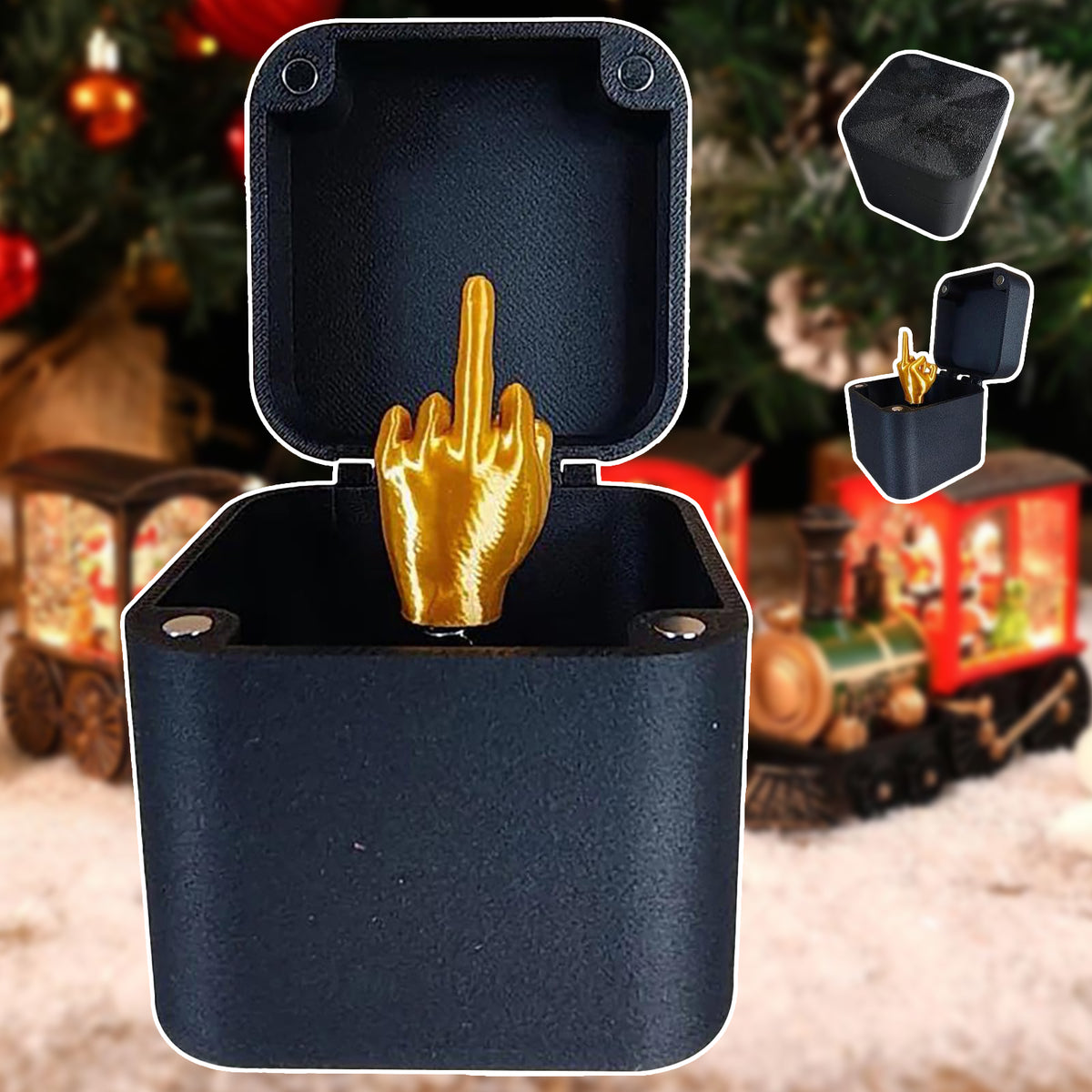 Middle-Finger Box Ornament