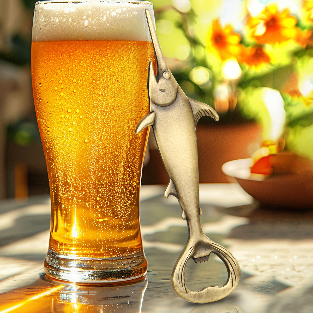 Bronze Swordfish Bottle Opener