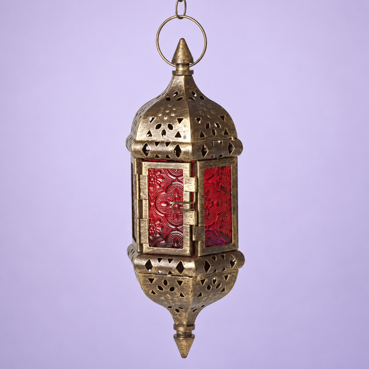 Red-Panel Decorative Lantern