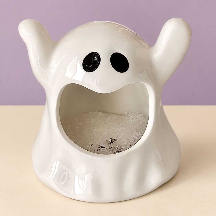 Raised-Arm Ghost Ceramic Ashtray