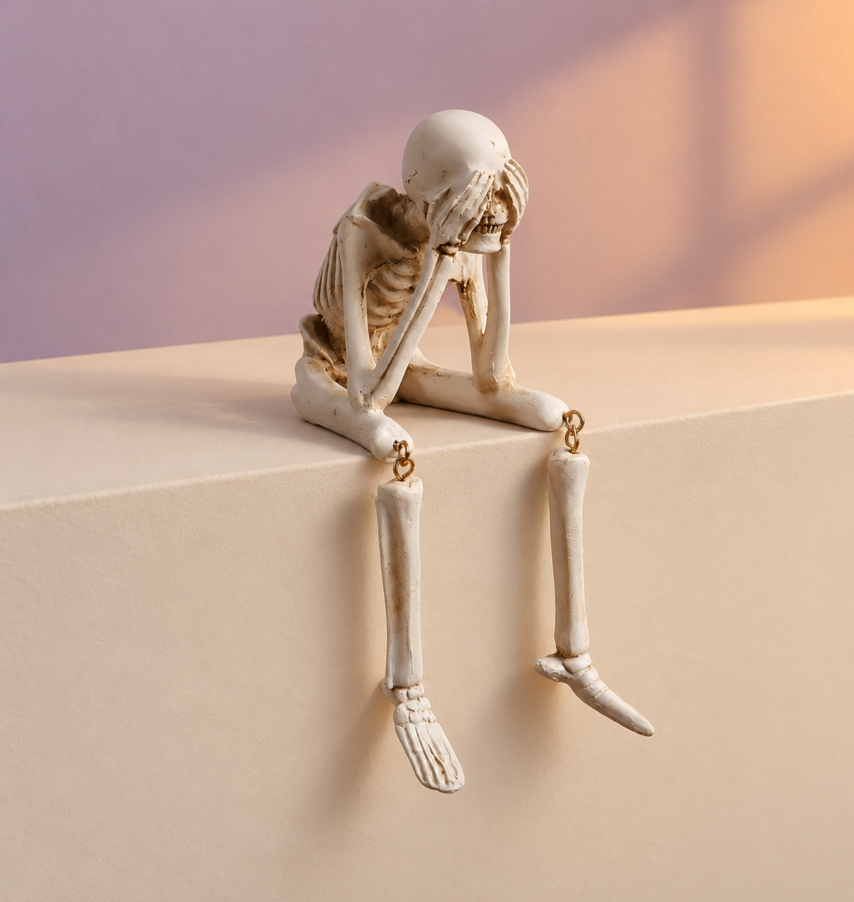 Eyes-Covered Skeleton Shelf Sitter