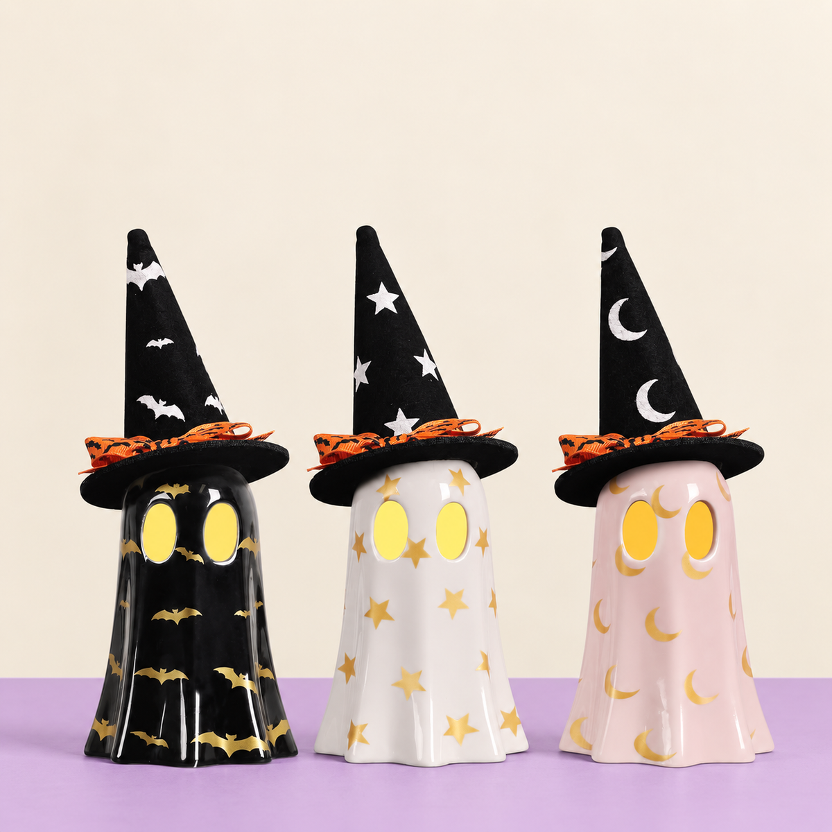 Black Witch-Hat Ghost Accent Light