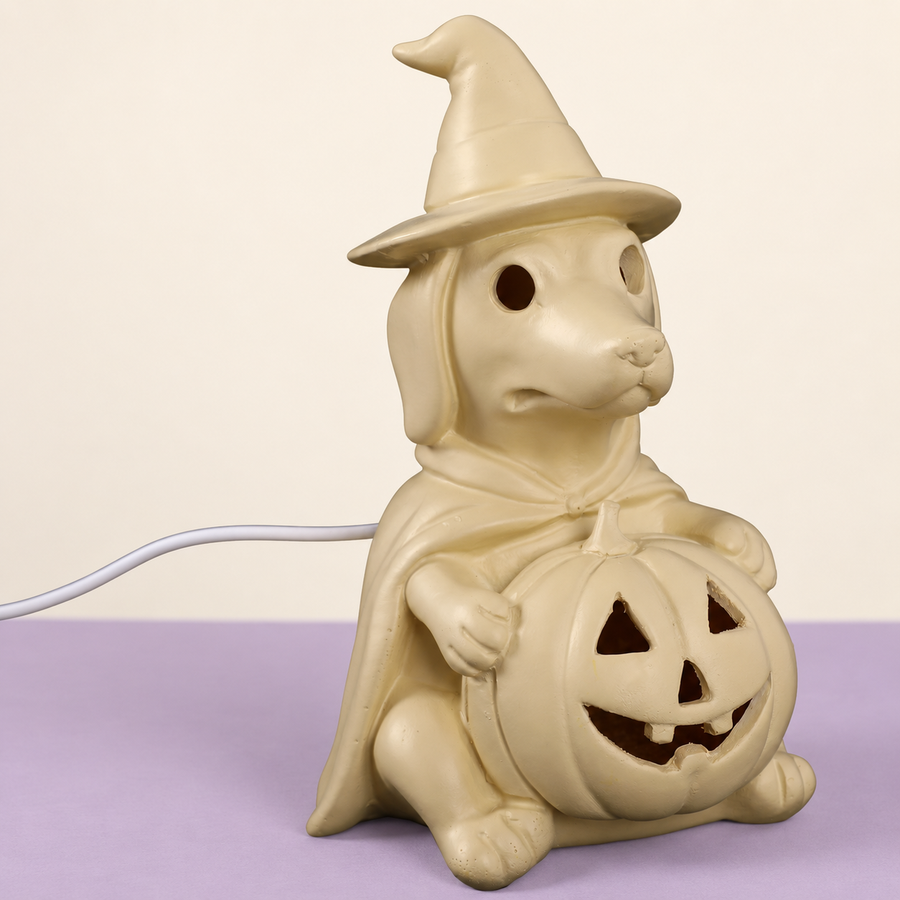 Witch-Hat Dachshund Accent Lamp