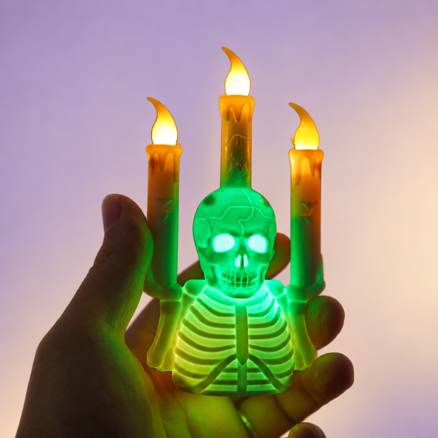 Three-Candle Skeleton Ornament