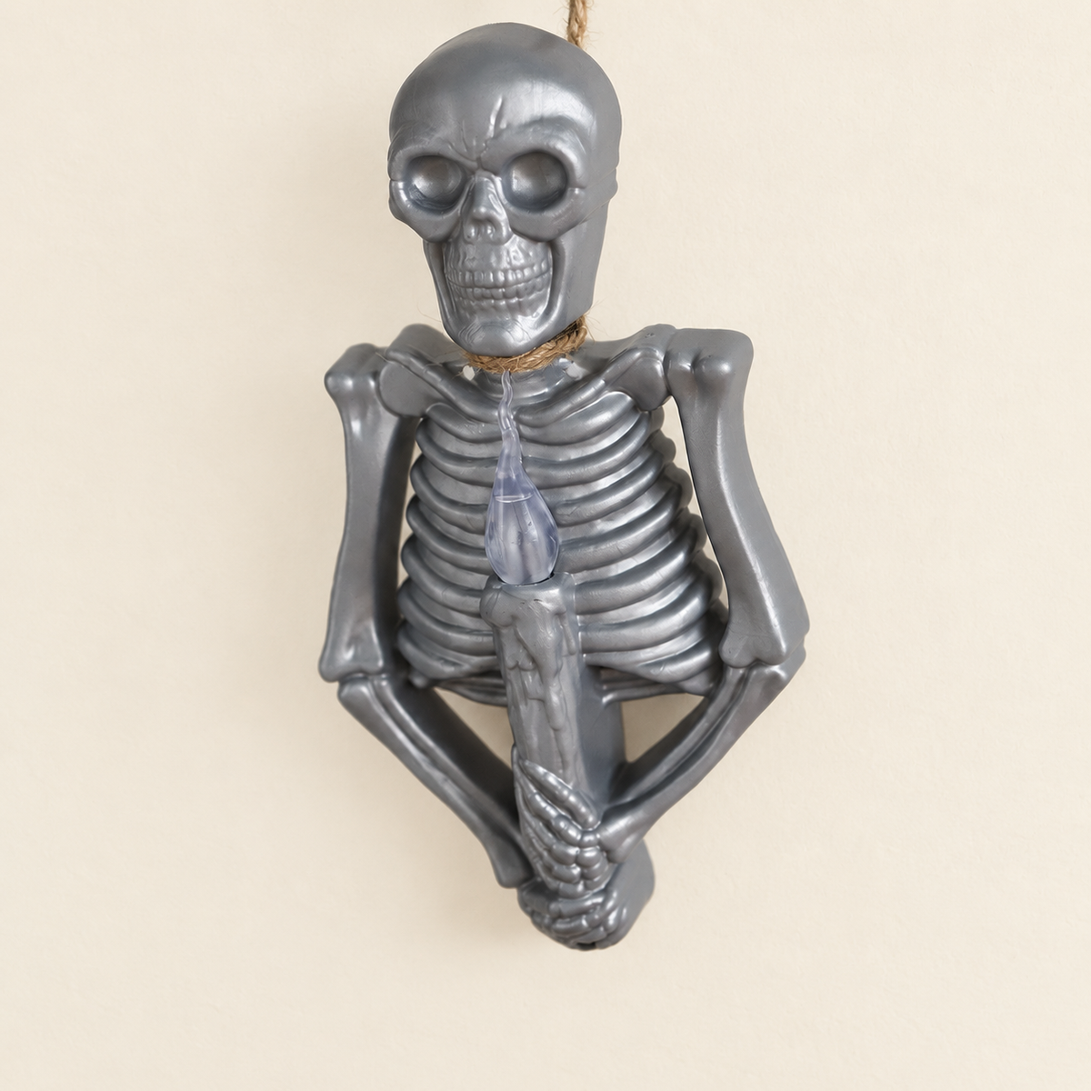 Silver-Toned Skeleton Wall Ornament