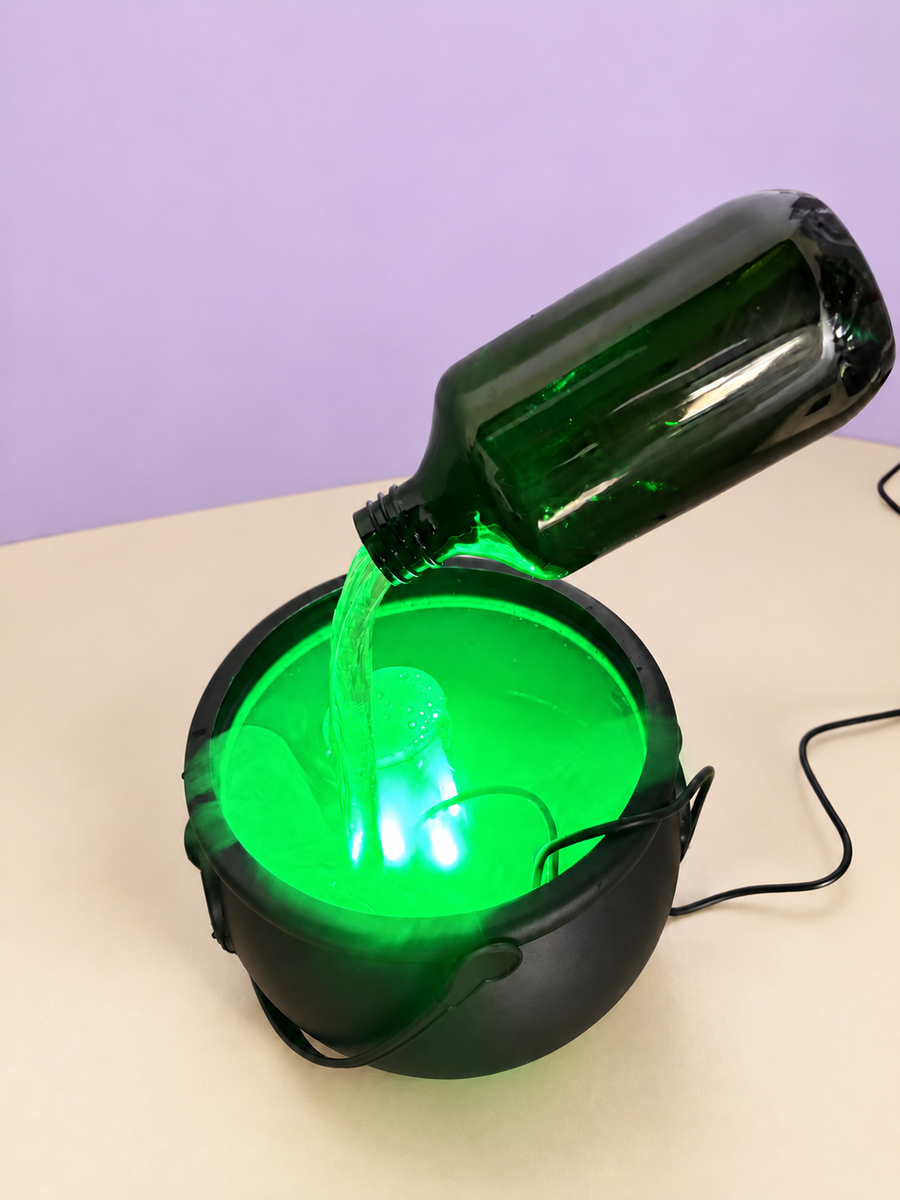 Cauldron and Bottle Tabletop Scene