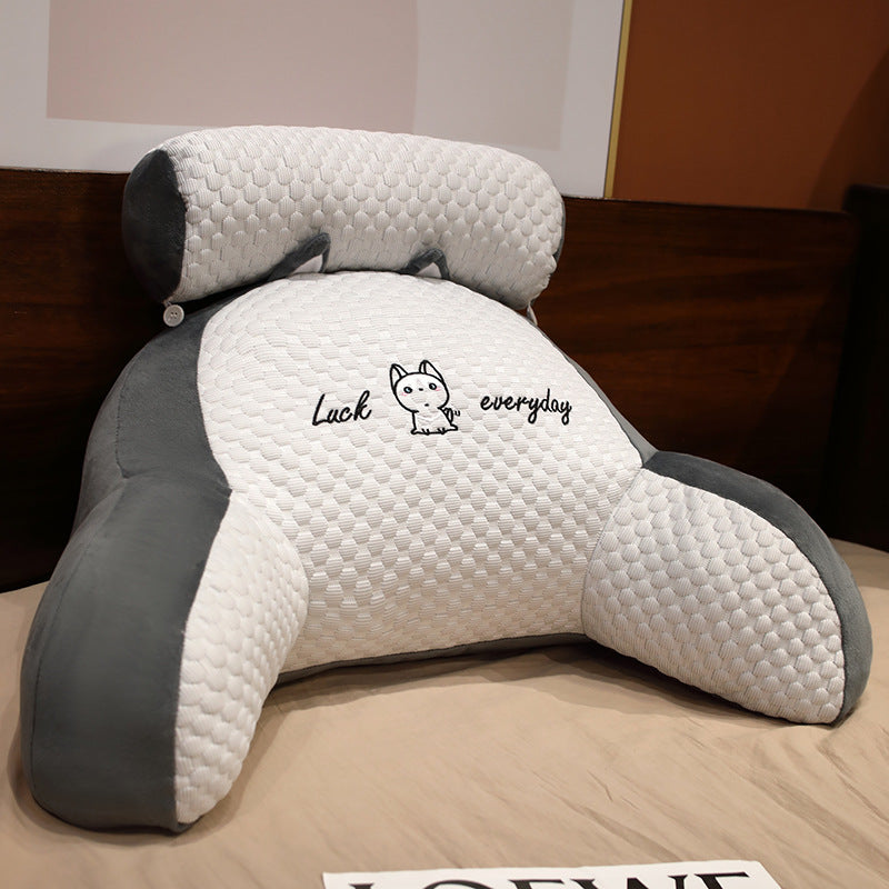 Gray Animal Backrest Cushion