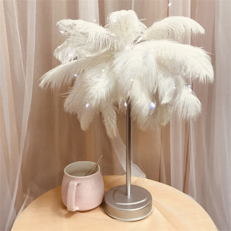 White Feather-Palm Accent Light