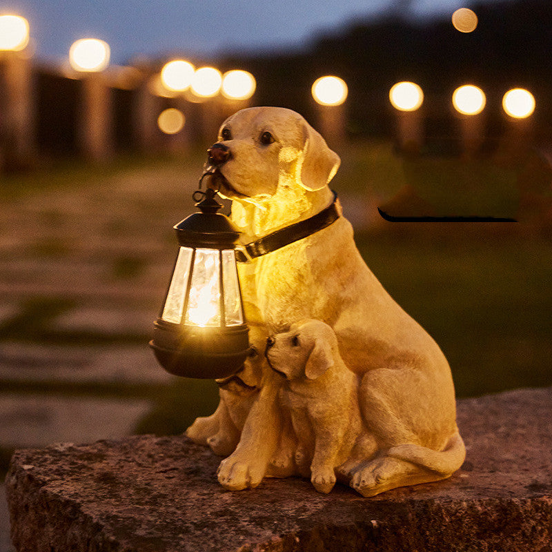 Labrador Lantern Sculpture