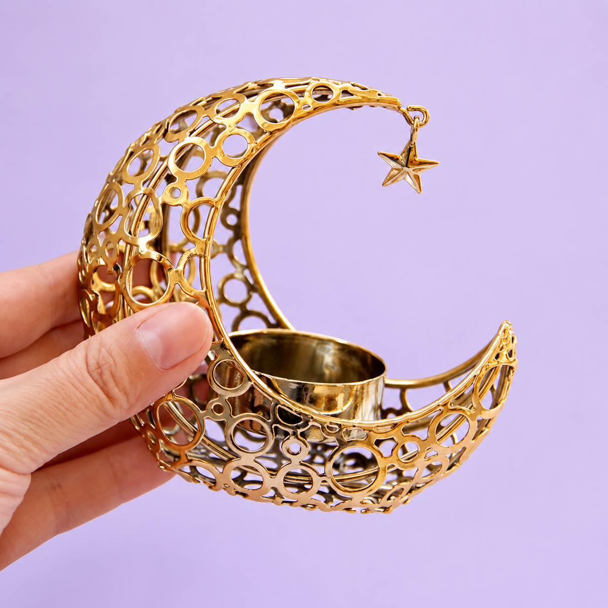 Crescent Moon Tealight Holder