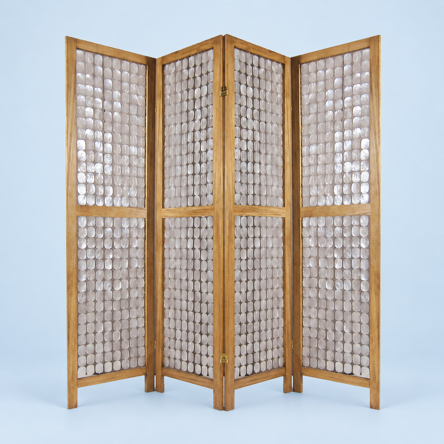 Shell-Curtain Folding Screen